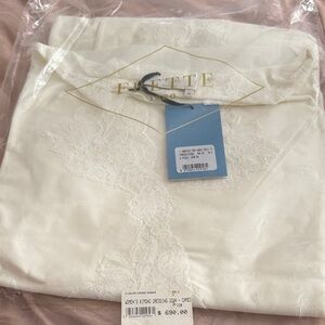 Frette Cream Lace Robe